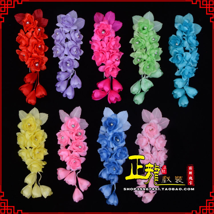 重庆鬓花头饰小花头花 真丝绢花