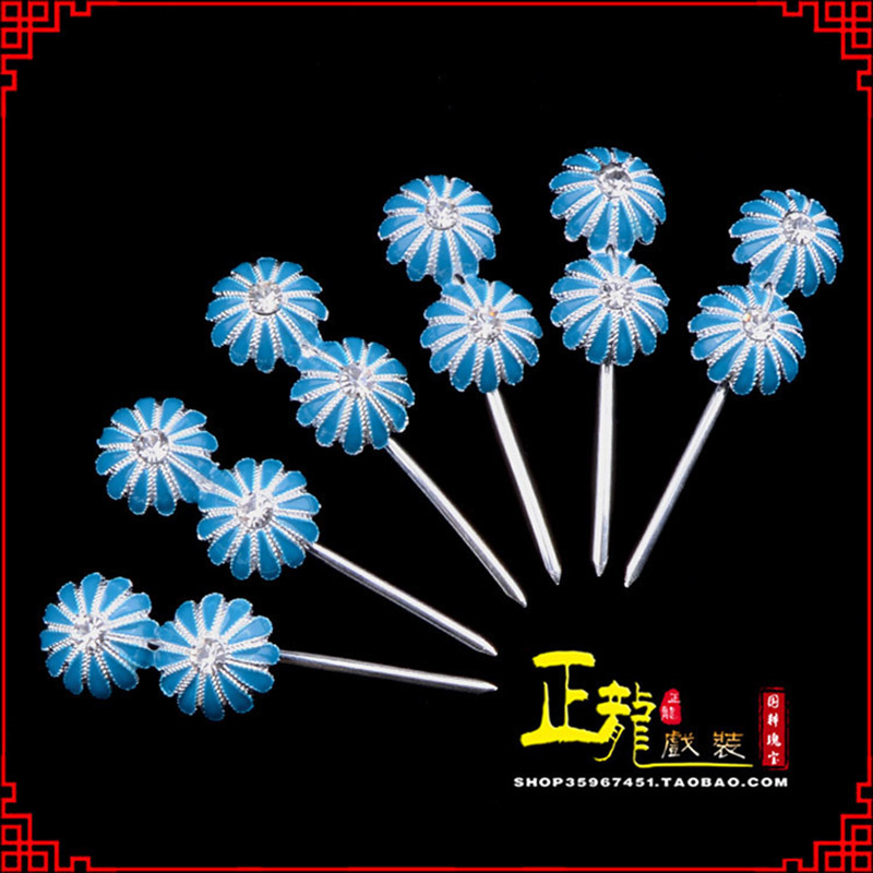 重庆头面泡子旦角化妆头饰 仿点绸泡子